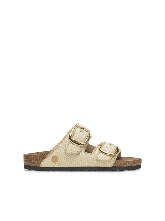 Birkenstock Arizona Big Buckle Raffia Bianco