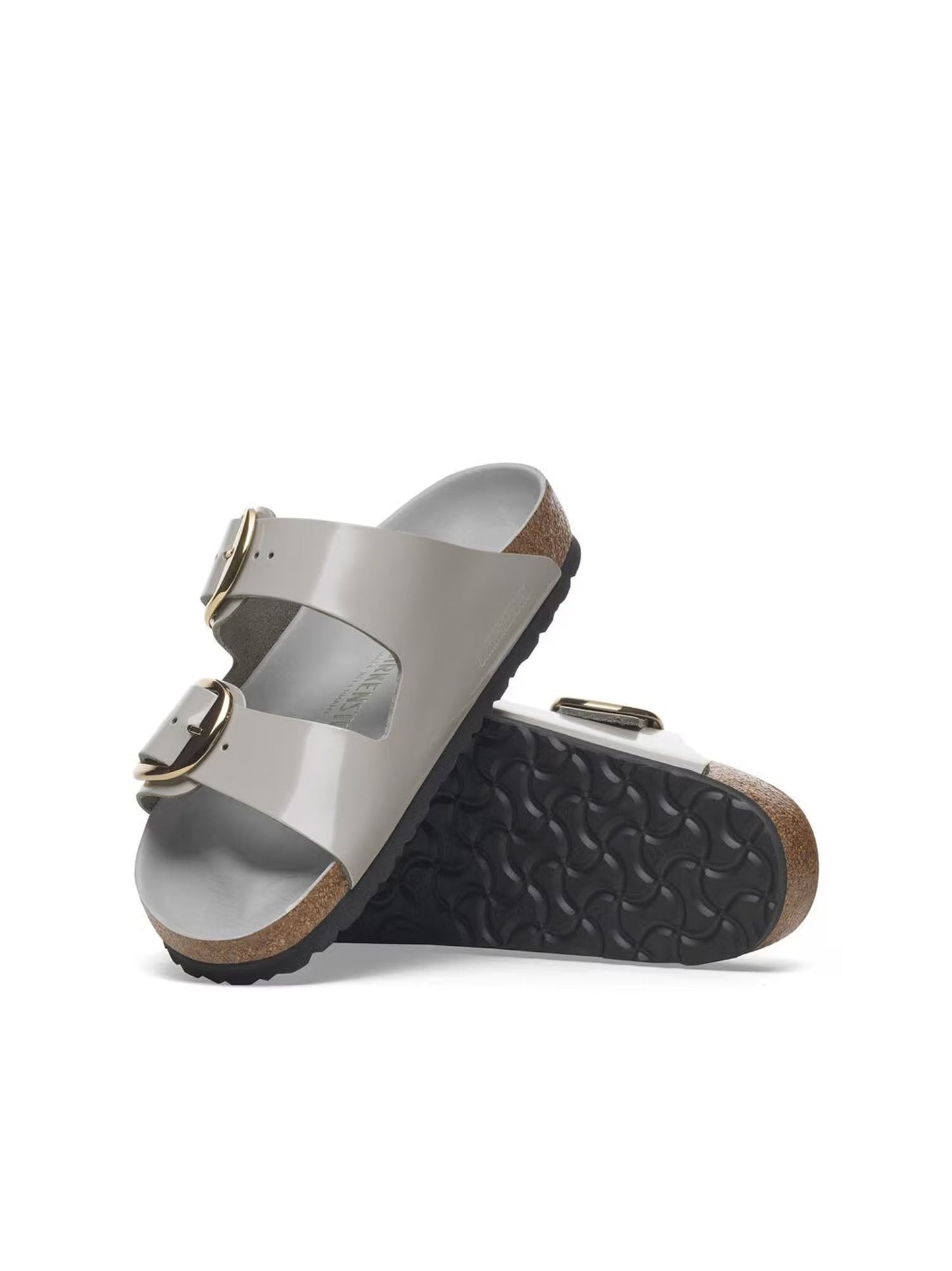 Birkenstock Arizona Big Buckle Exquisite (Pelle naturale vernice) Grigio