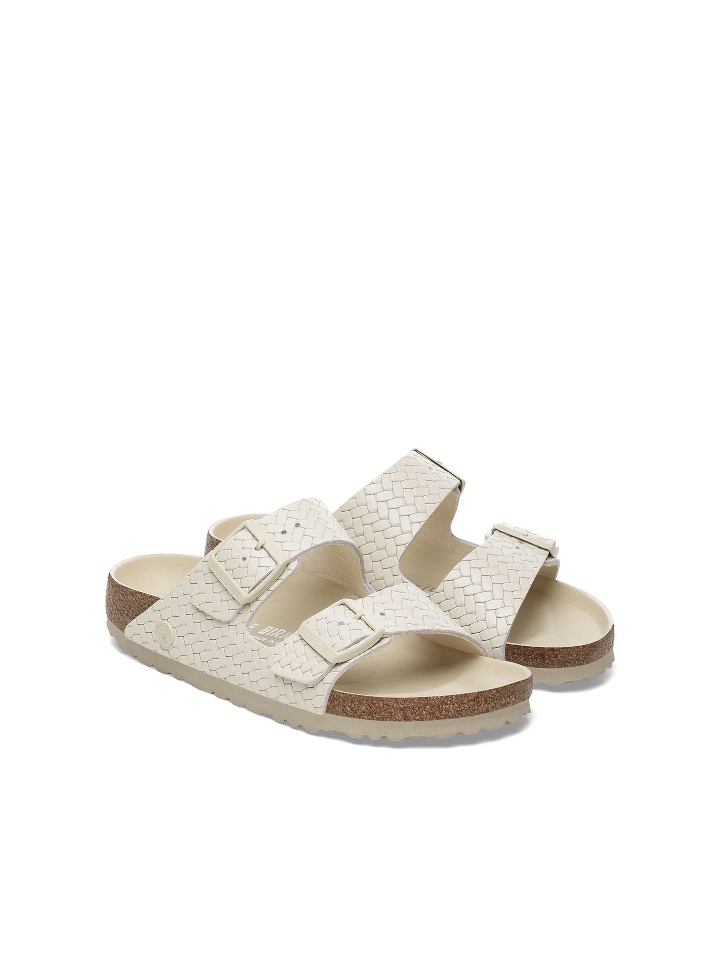 Birkenstock Arizona Rivet Logo (Pelle naturale) Bianco