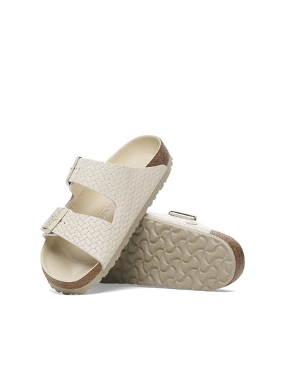 Birkenstock Arizona Rivet Logo (Pelle naturale) Bianco