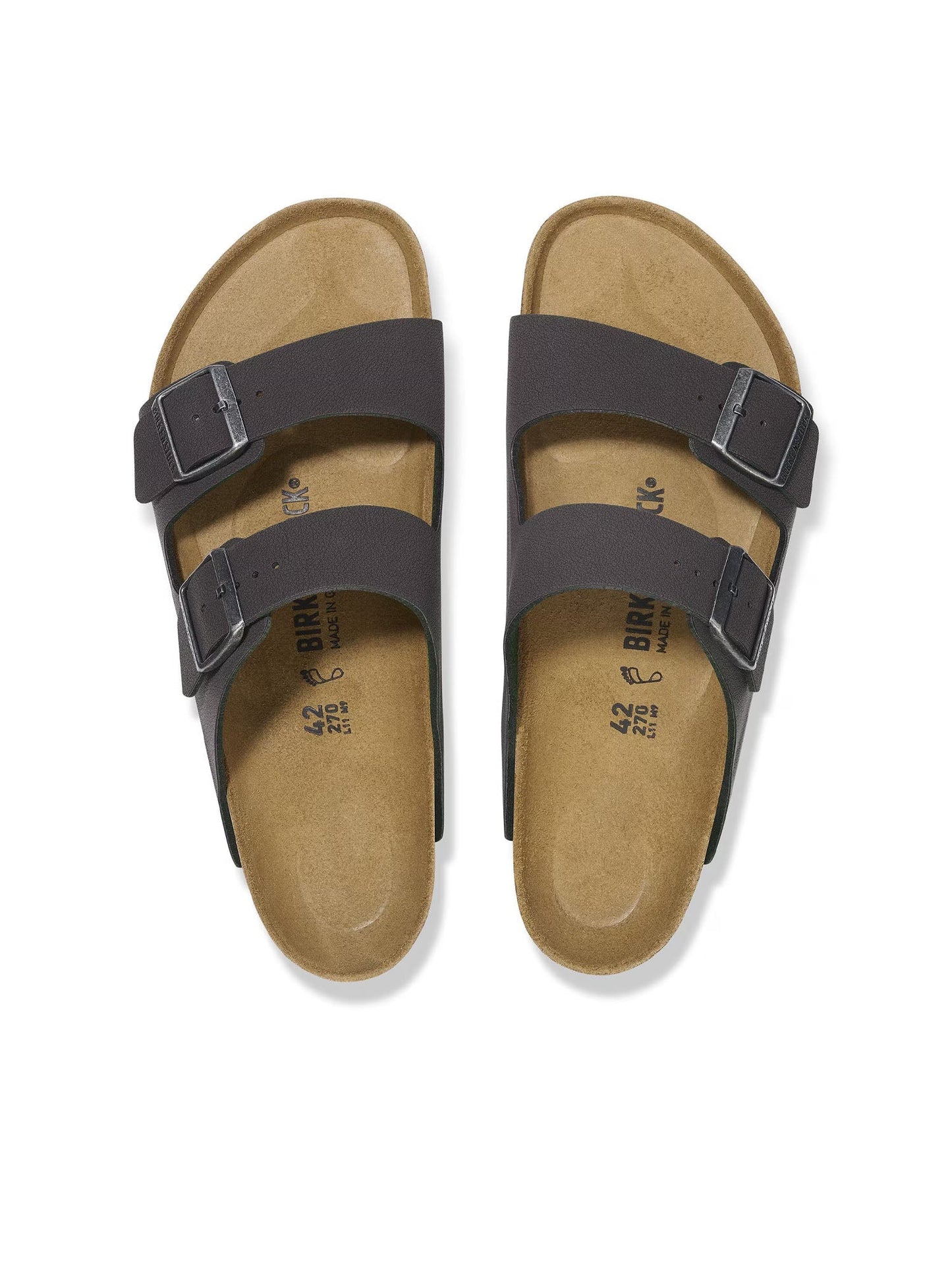 Birkenstock Arizona (Pelle Birkibuc) Grigio