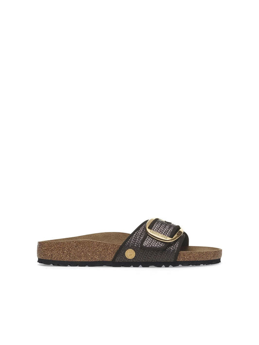 Birkenstock Madrid Big Buckle (Raffia) Nero