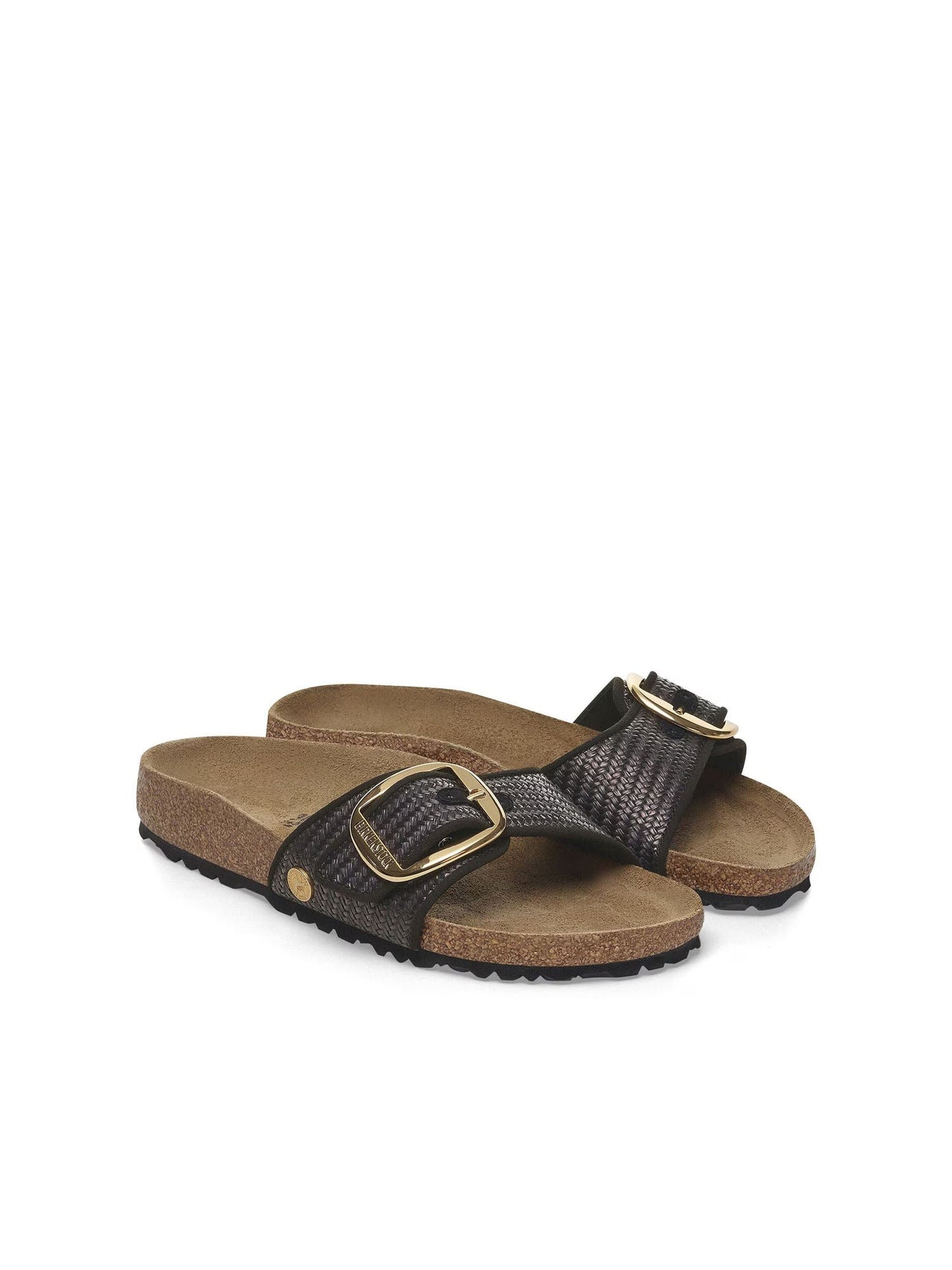 Birkenstock Madrid Big Buckle (Raffia) Nero