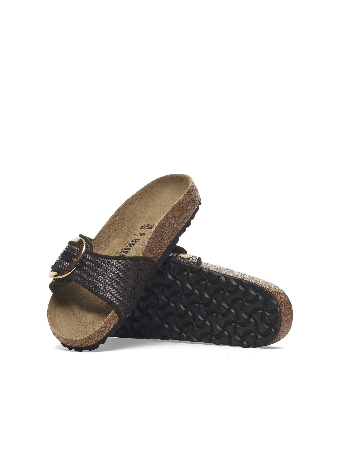Birkenstock Madrid Big Buckle (Raffia) Nero