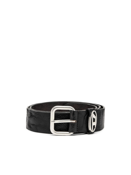 Diesel Oval D Logo B 1Dr Loop Belt Nero