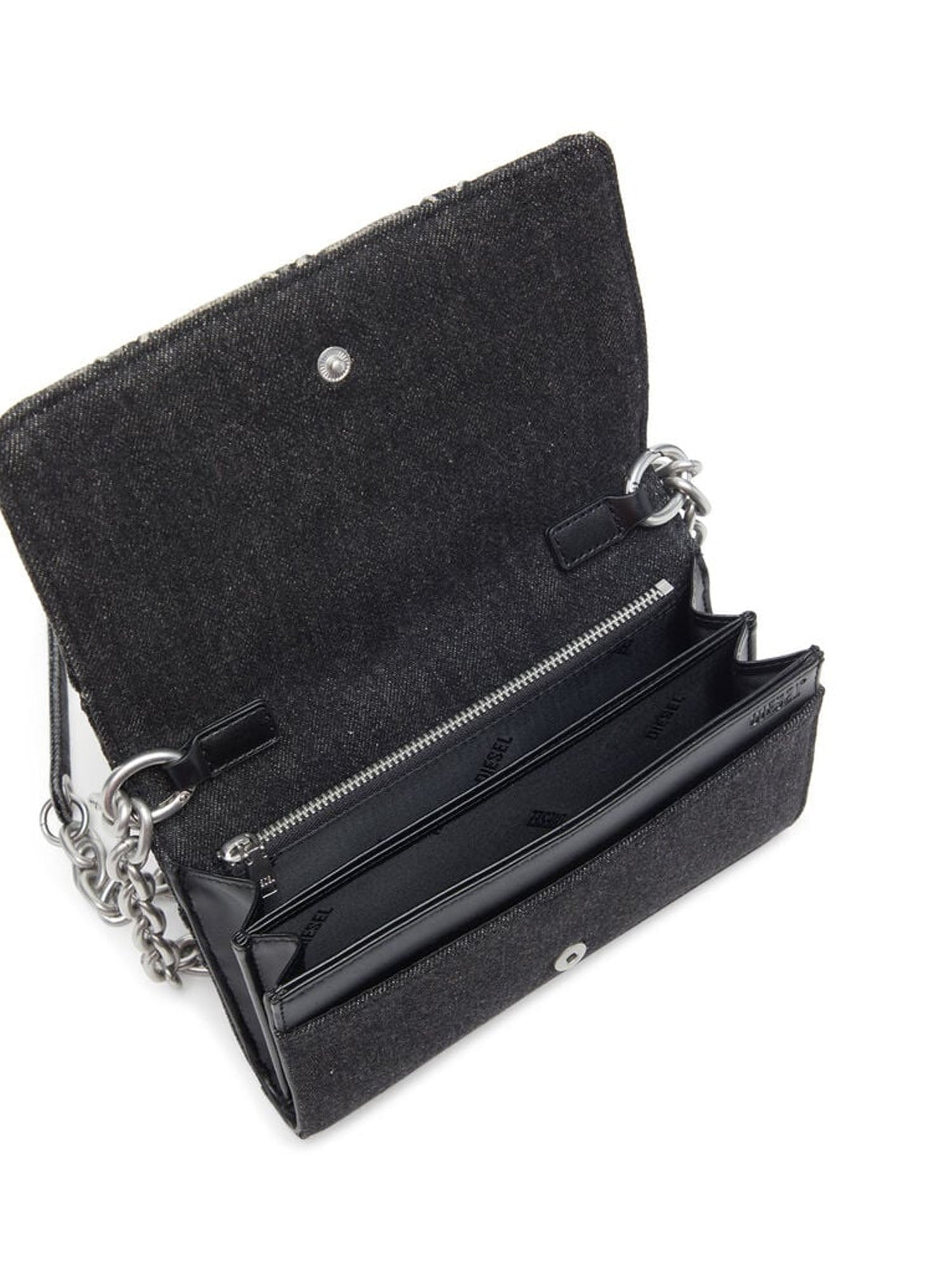 Diesel Charm D Wallet Strap Nero