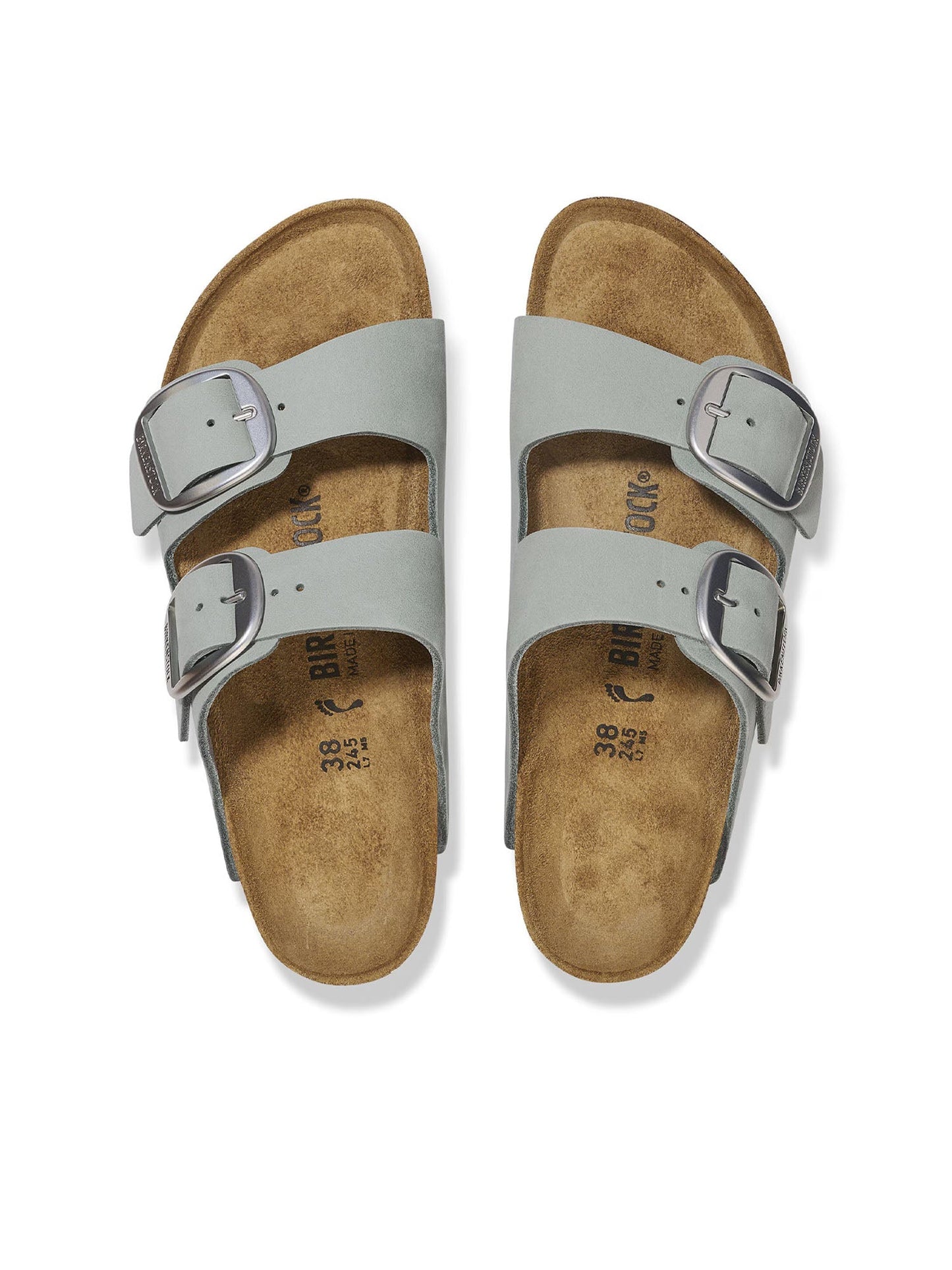 Birkenstock Arizona Big Buckle (Pelle Nubuck) Grigio