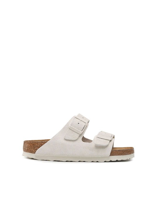 Birkenstock Arizona Plantare Morbido (Pelle scamosciata) Bianco