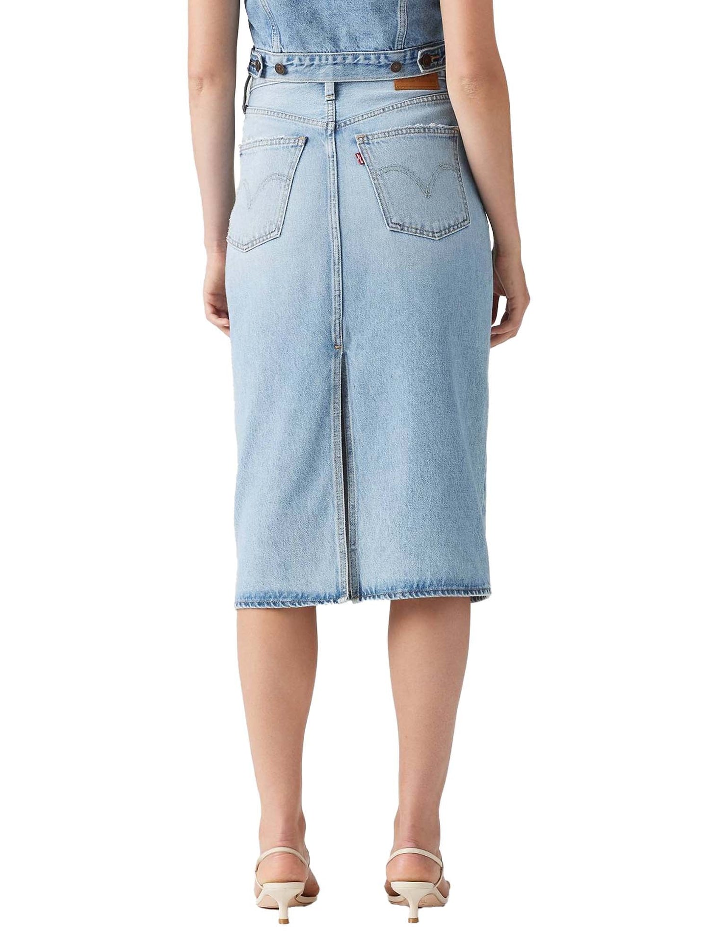 Levi's® Gonna con spacco a vita alta Azzurro