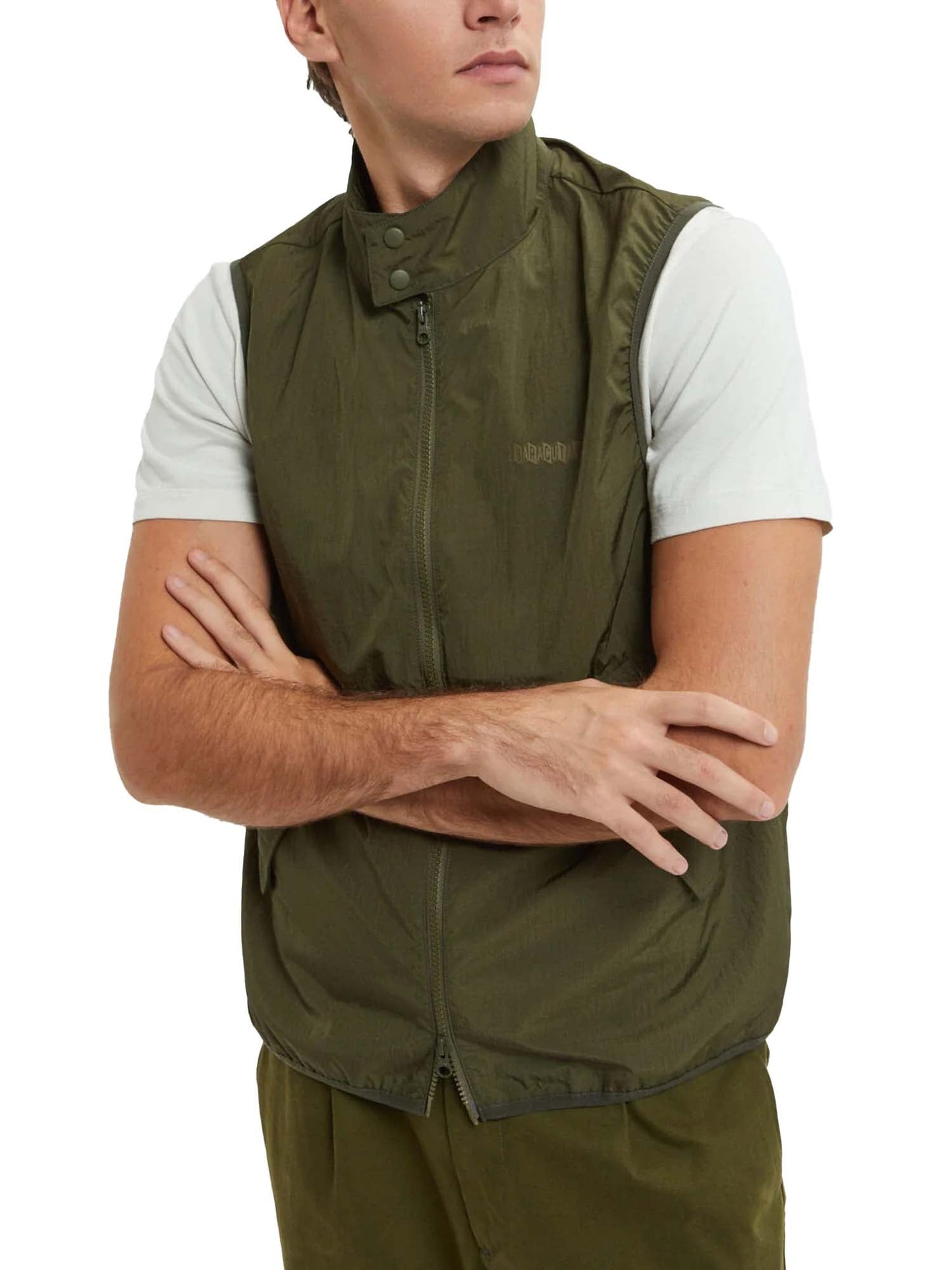 Baracuta Gilet in ripstop Verde