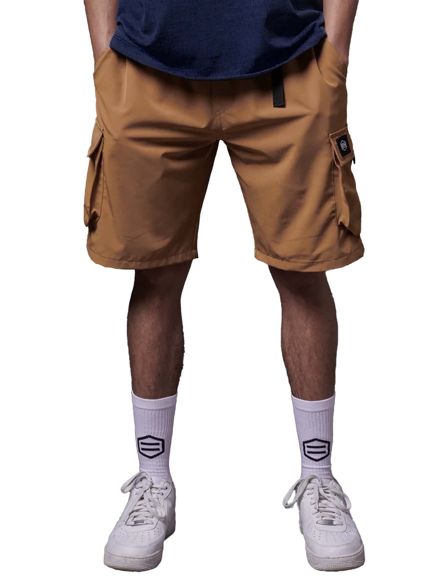 Dolly Noire Techno Cargo Shorts Beige Beige