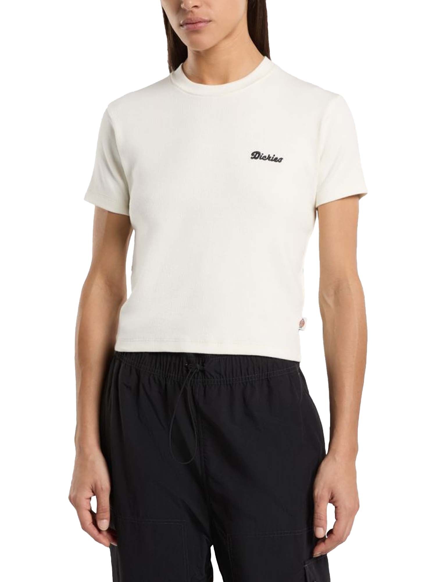Dickies T-Shirt Lewistown Ricamata Bianco