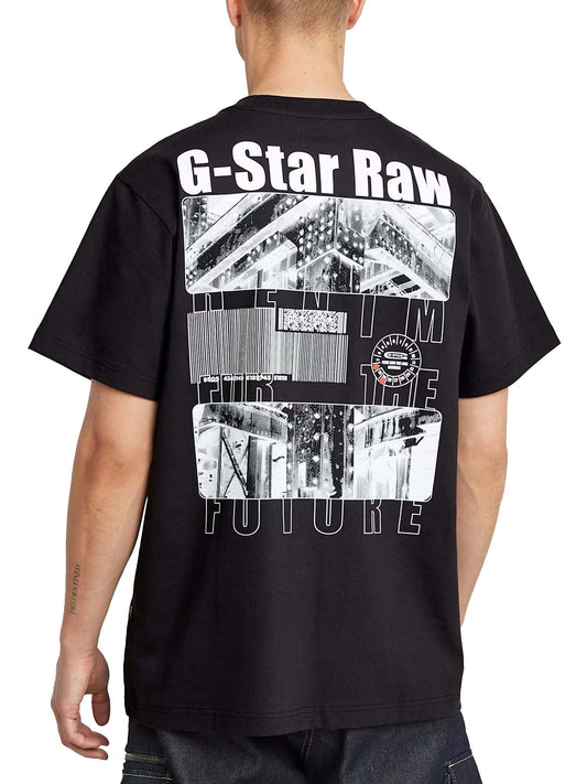 G-star Barcode Back Graphic Loose T-Shirt Nero