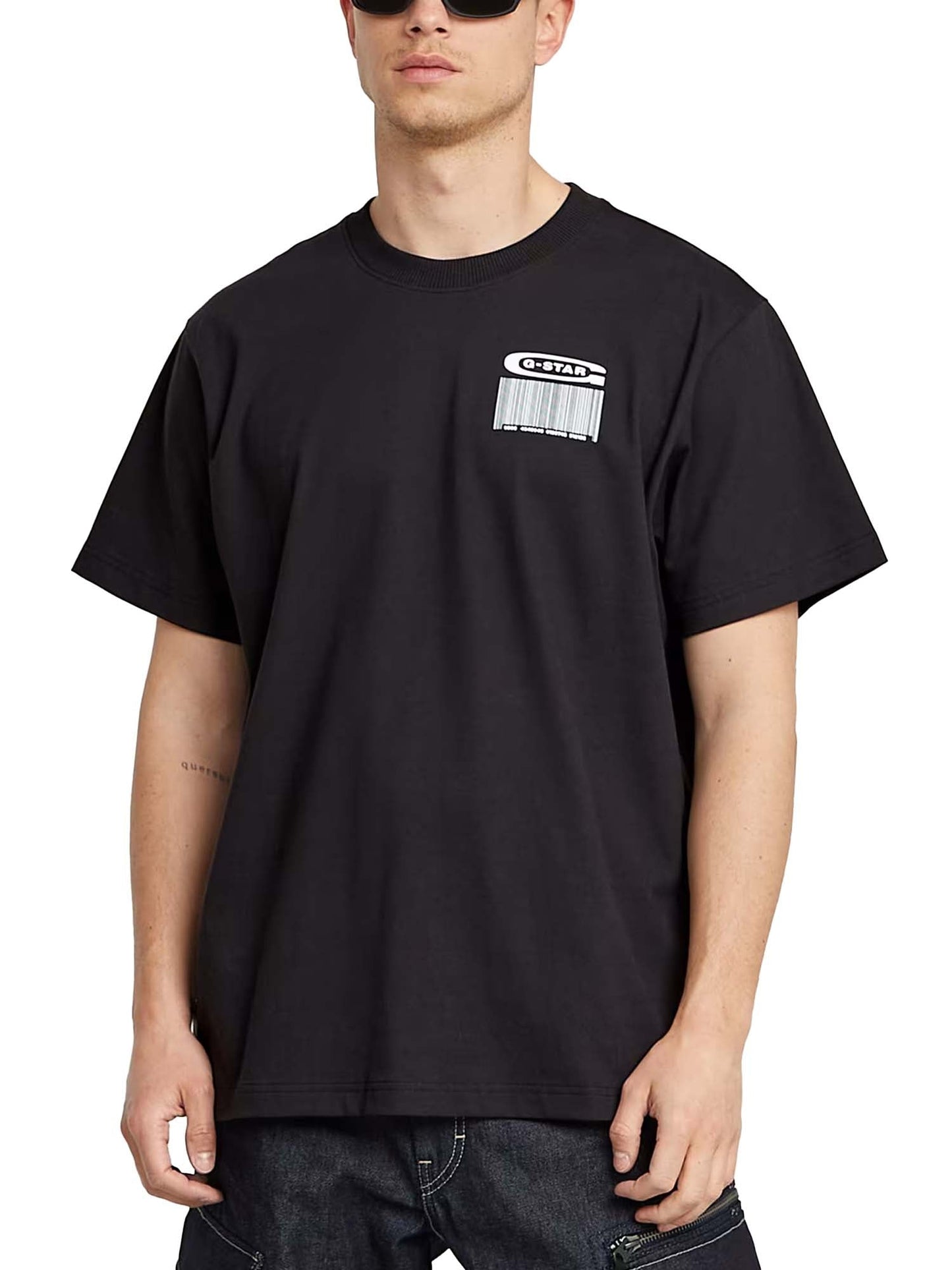 G-star Barcode Back Graphic Loose T-Shirt Nero