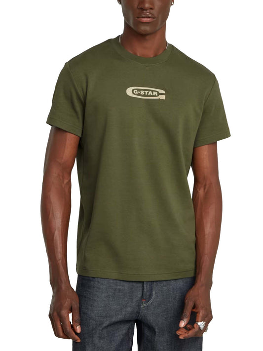 G-star T-Shirt Old Skool Logo Verde