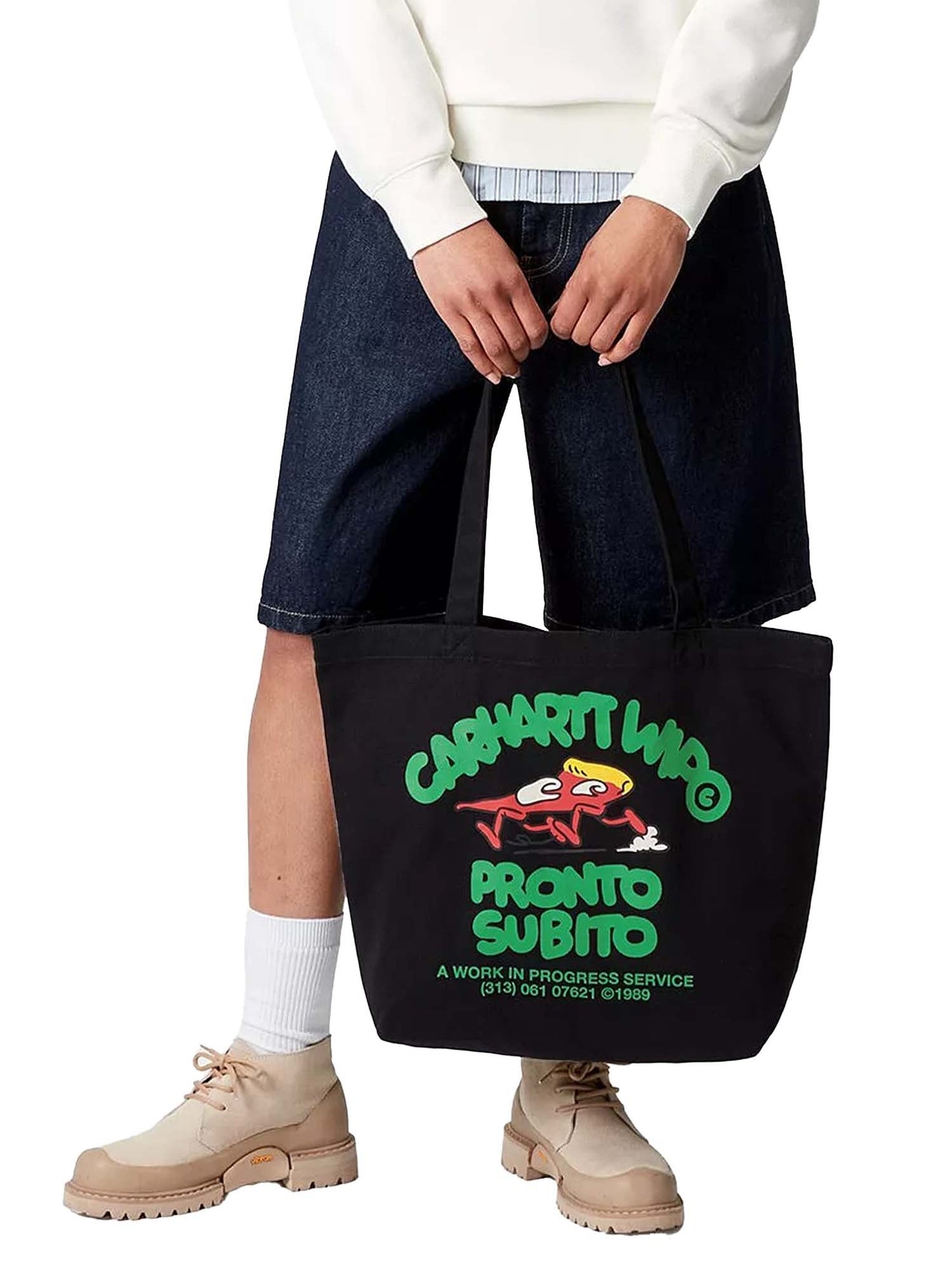 Carhartt Wip Canvas Graphic Tote Nero
