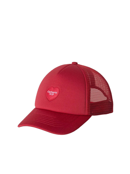 Carhartt Wip Heart Patch Trucker Cap Rosso