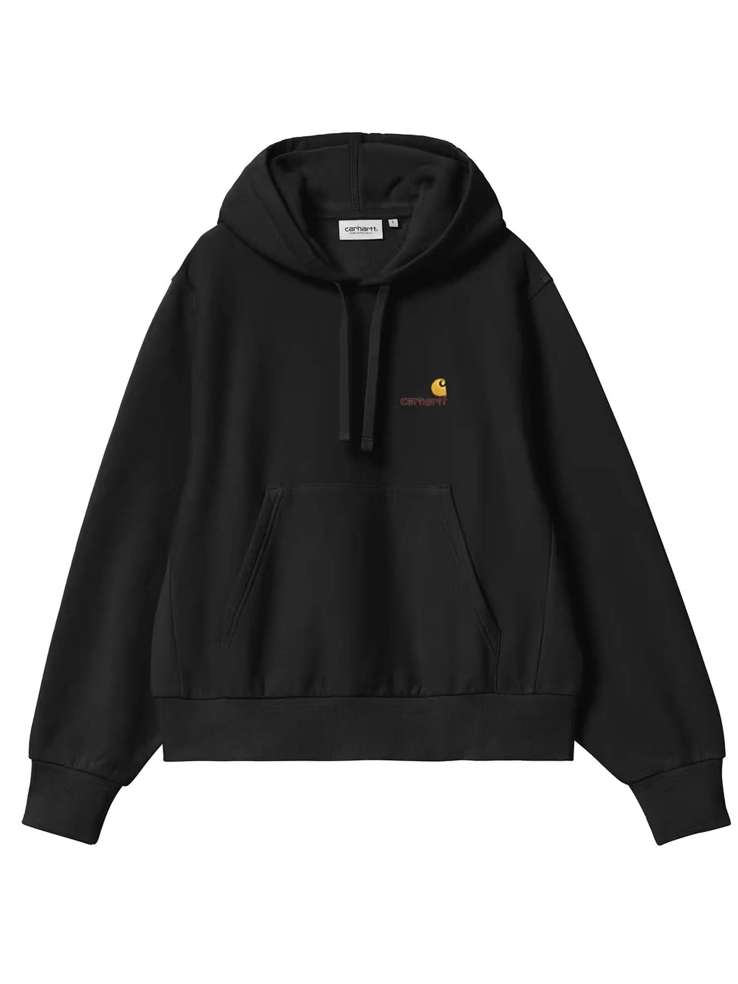 Carhartt Wip W' Hooded American Script Sweatshirt Nero