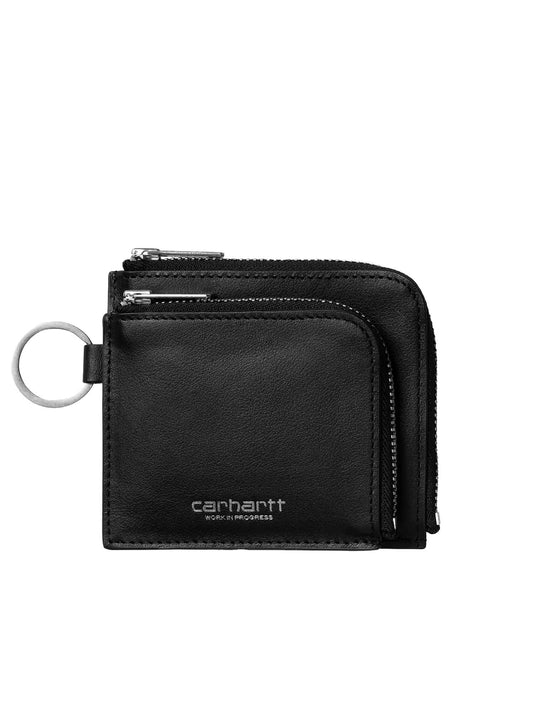 Carhartt Wip Double Vegas Zip Wallet Nero