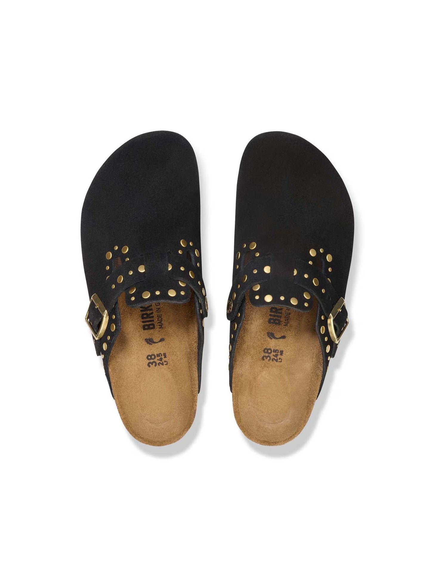 Birkenstock Boston Rivets (Pelle scamosciata) Nero
