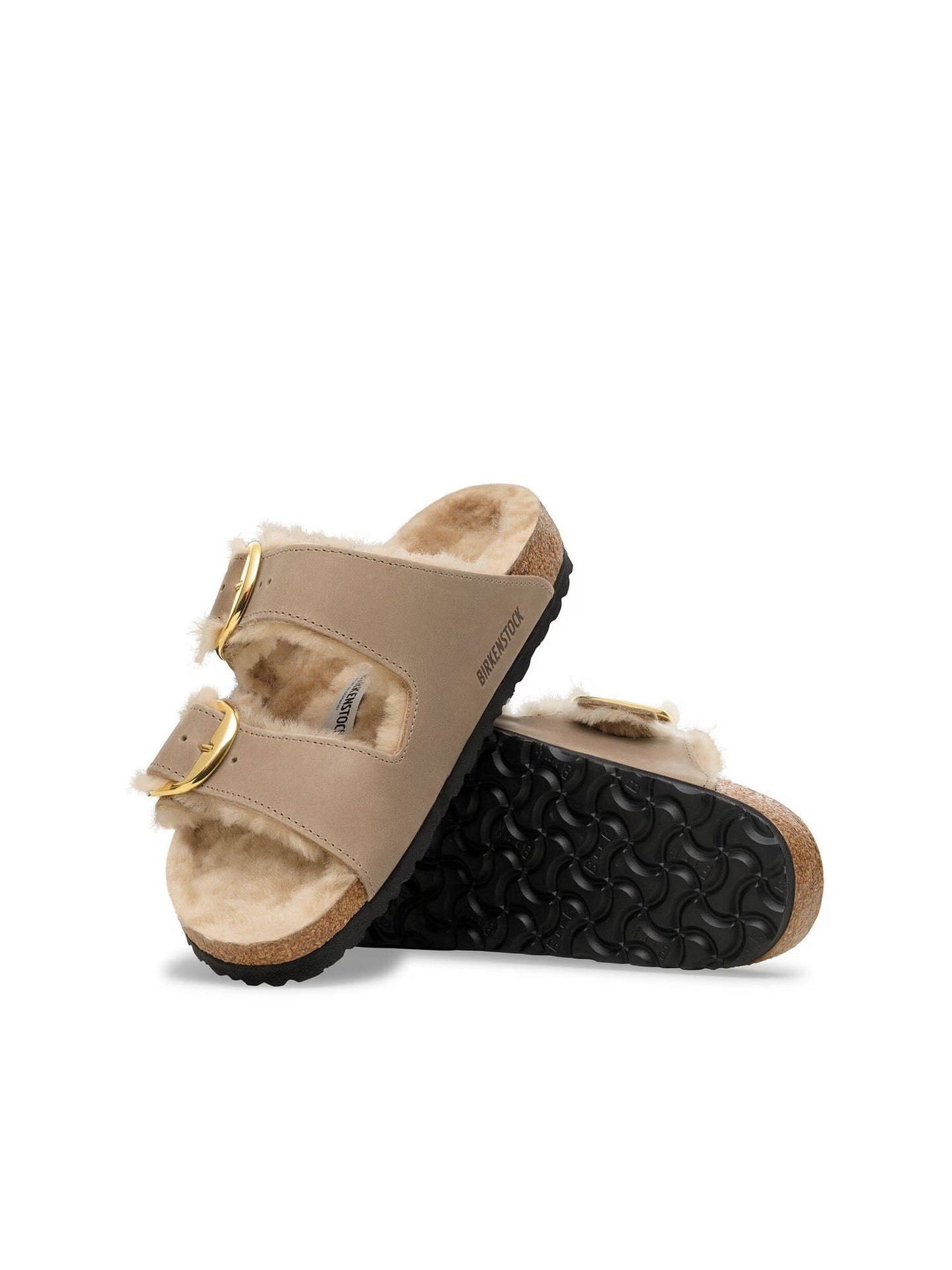 Birkenstock Arizona Big Buckle Shearling (Pelle oliata) Marrone