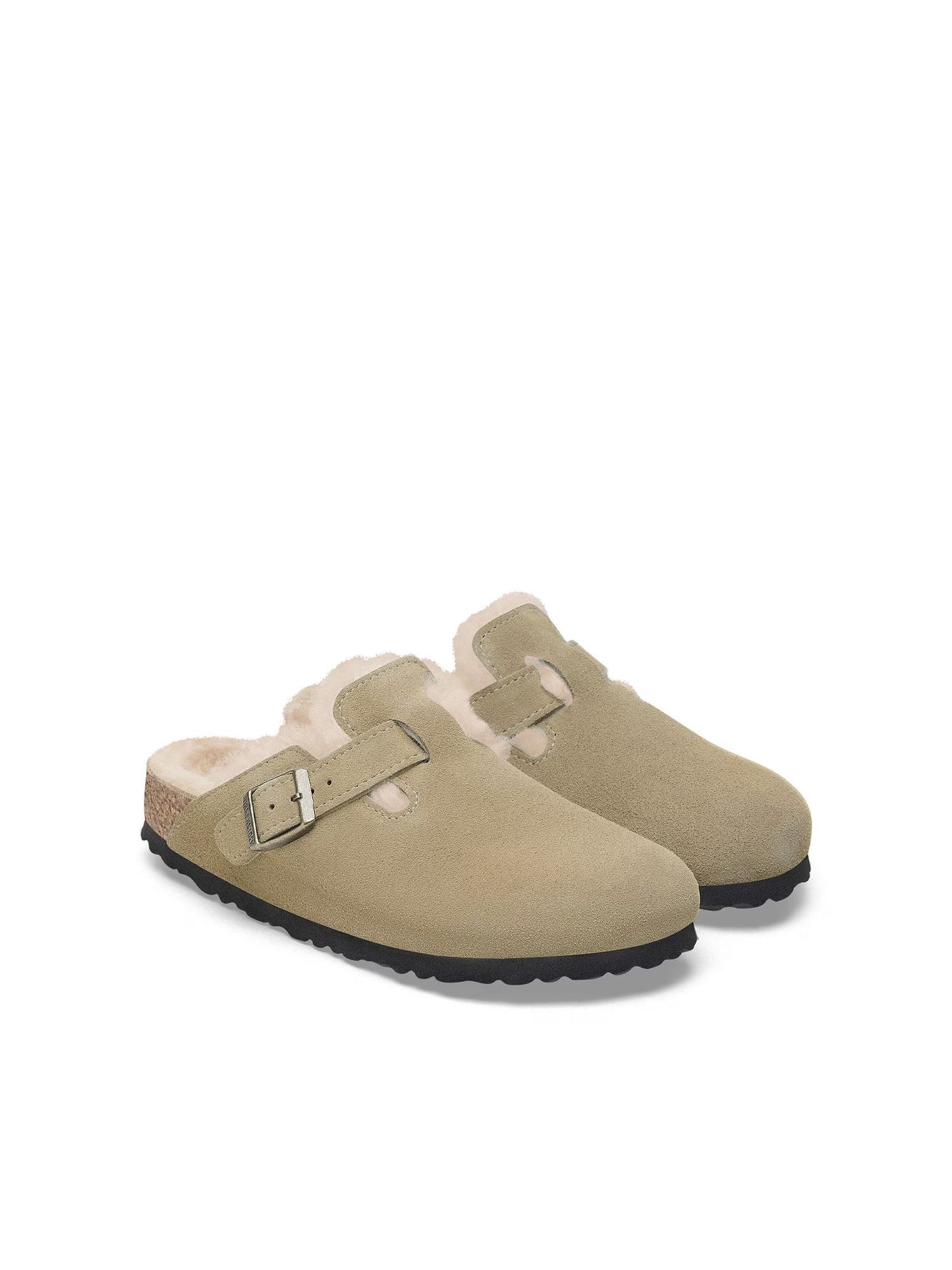 Birkenstock Boston pelliccia di agnello Marrone