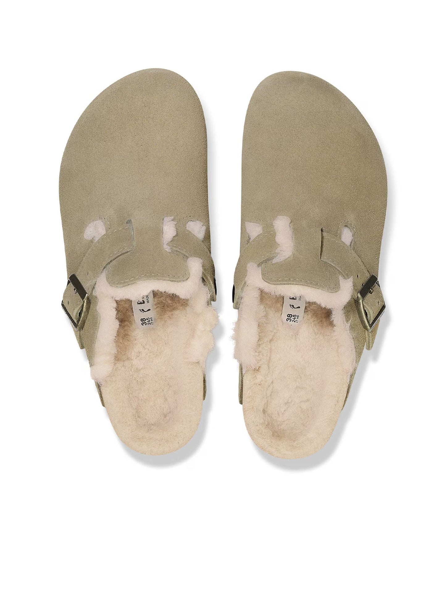 Birkenstock Boston pelliccia di agnello Marrone