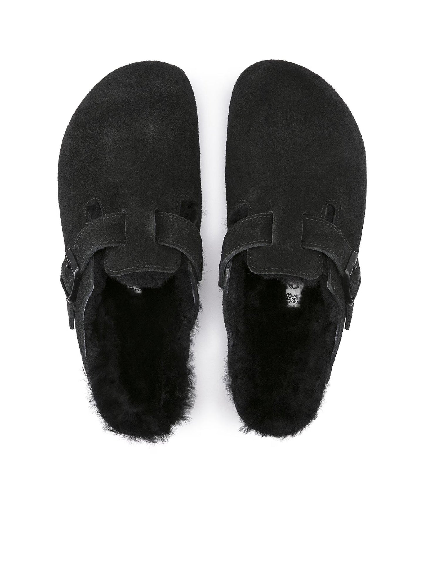 Birkenstock Boston pelliccia di agnello Nero