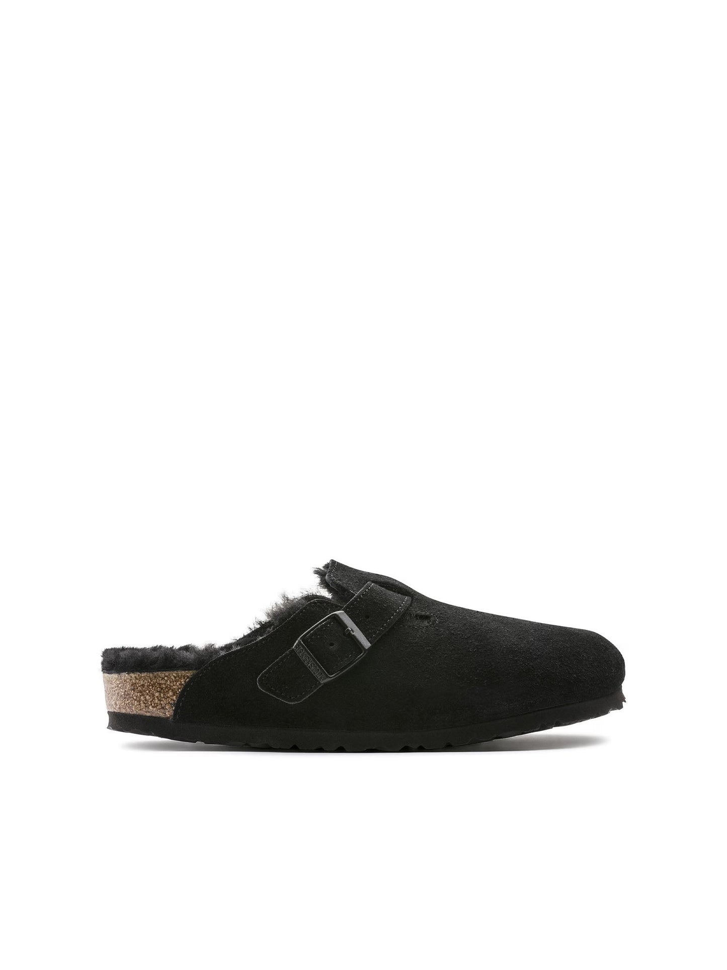 Birkenstock Boston pelliccia di agnello Nero