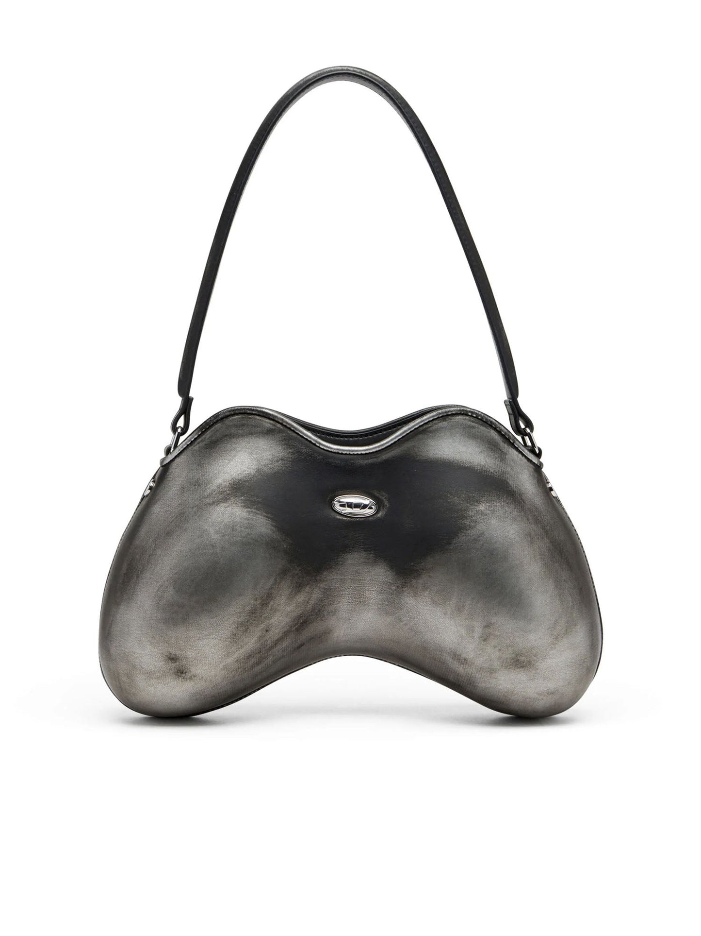 Diesel Play Double D Shoulder Bag Argento