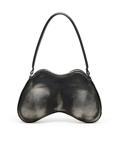 Diesel Play Double D Shoulder Bag Argento