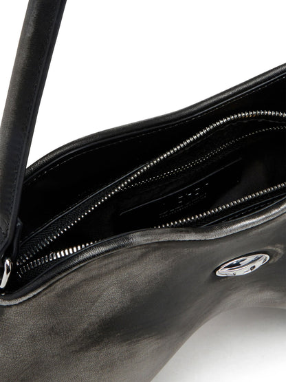 Diesel Play Double D Shoulder Bag Argento