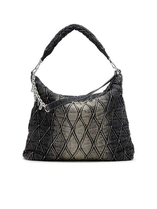 Diesel Charm D Hobo Shoulder Bag Nero