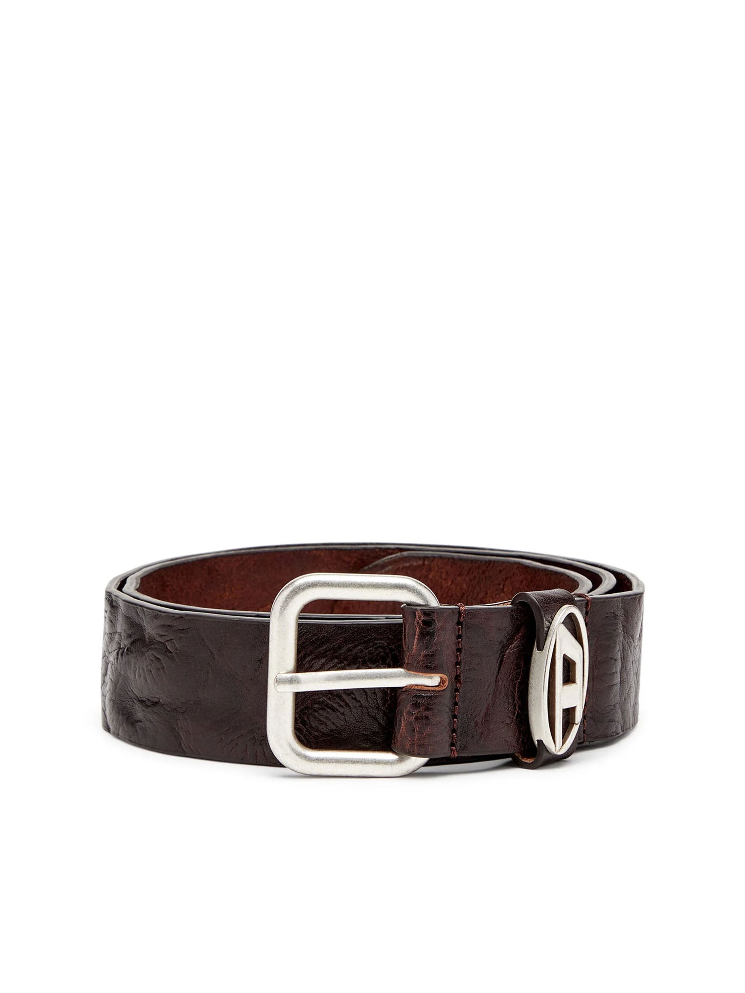 Diesel Oval D Logo B 1Dr Loop Belt Marrone