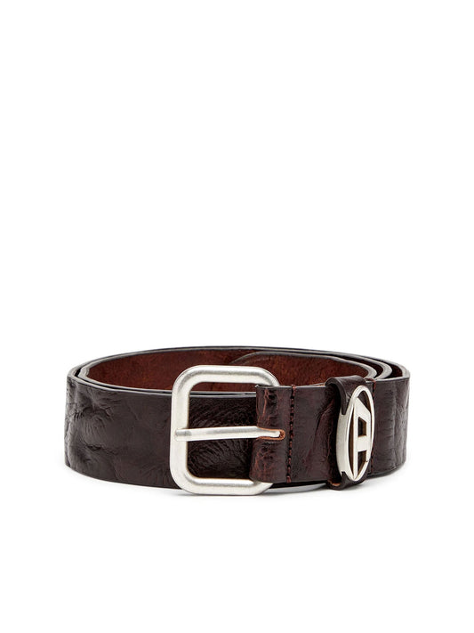 Diesel Oval D Logo B 1Dr Loop Belt Marrone