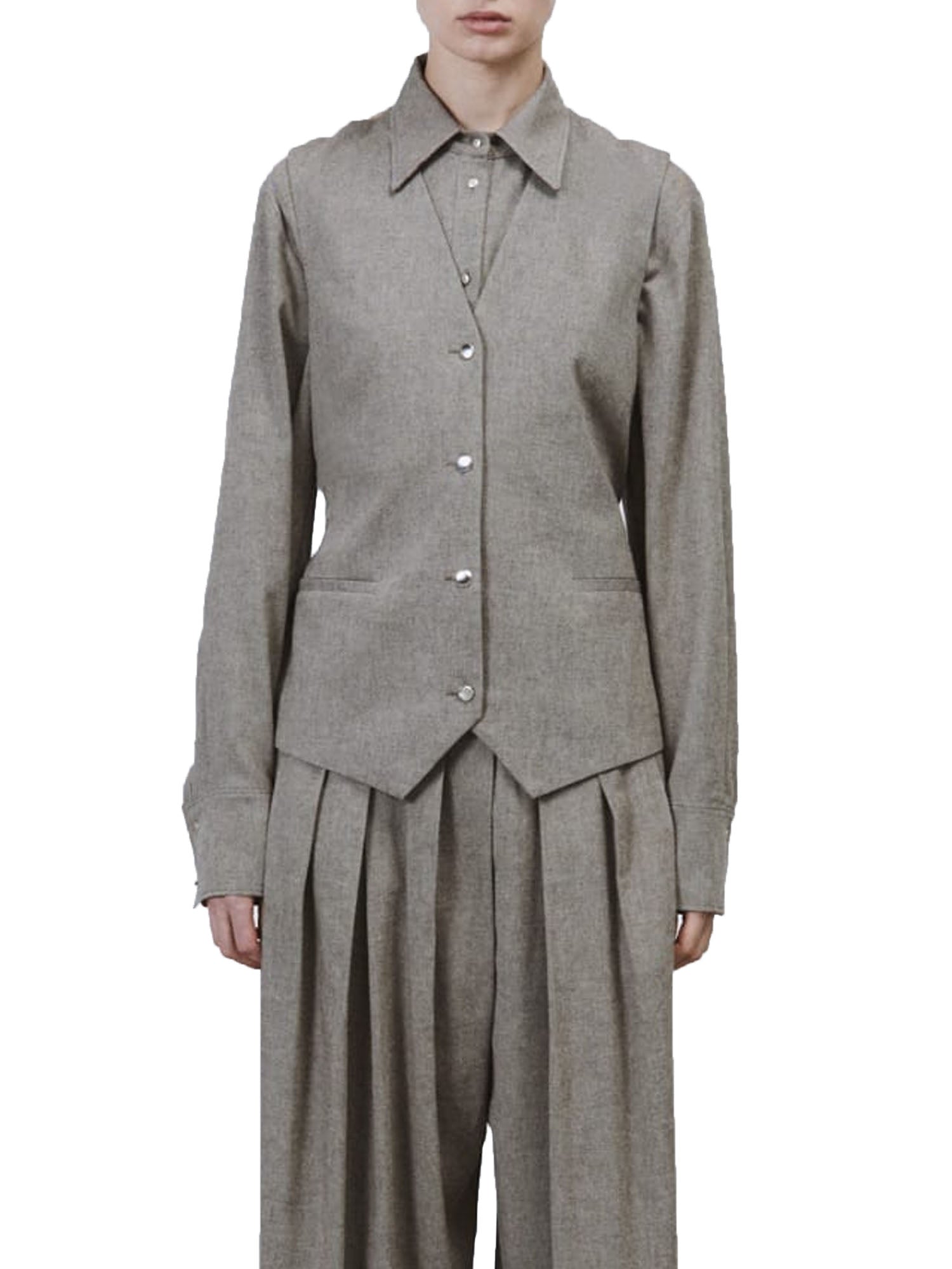 Alysi Gilet Light Flannel Grigio