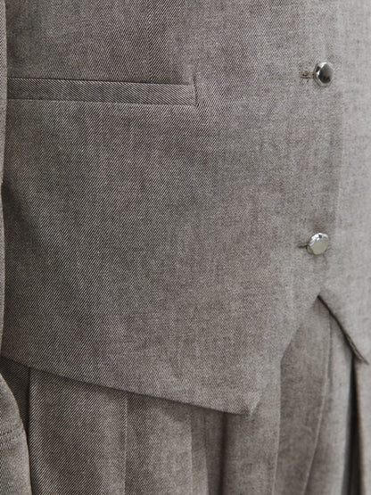 Alysi Gilet Light Flannel Grigio