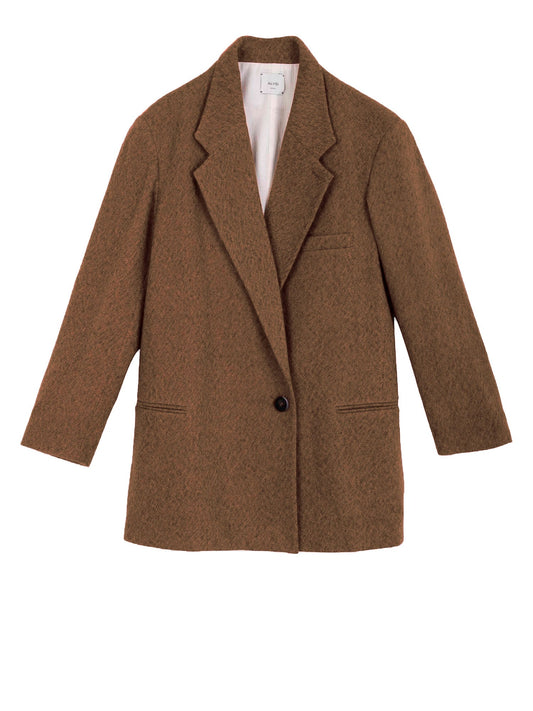 Alysi Blazer Diagonal Coat Marrone