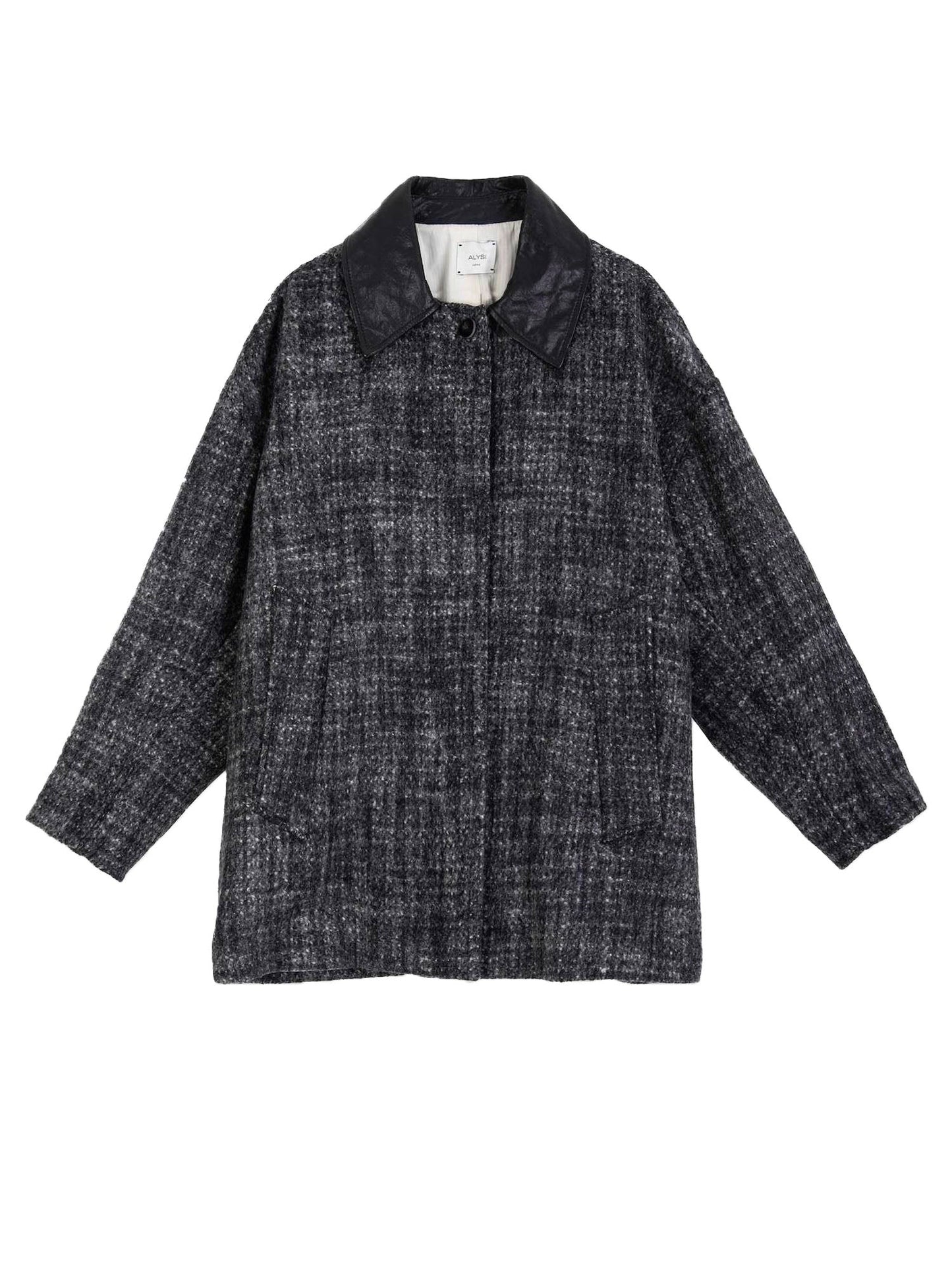 Alysi Cappotto Tweed Coat Grigio
