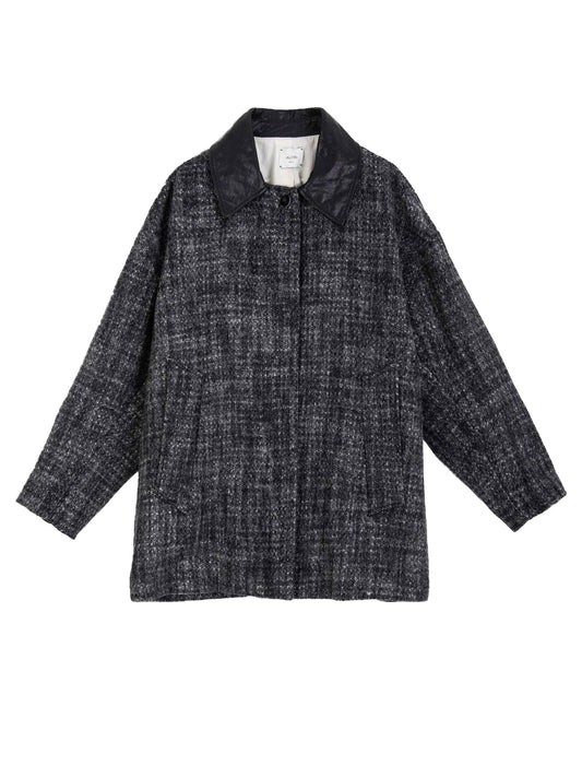 Alysi Cappotto Tweed Coat Grigio