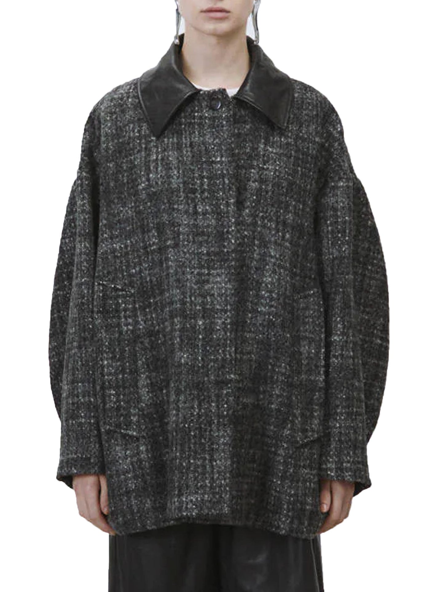 Alysi Cappotto Tweed Coat Grigio