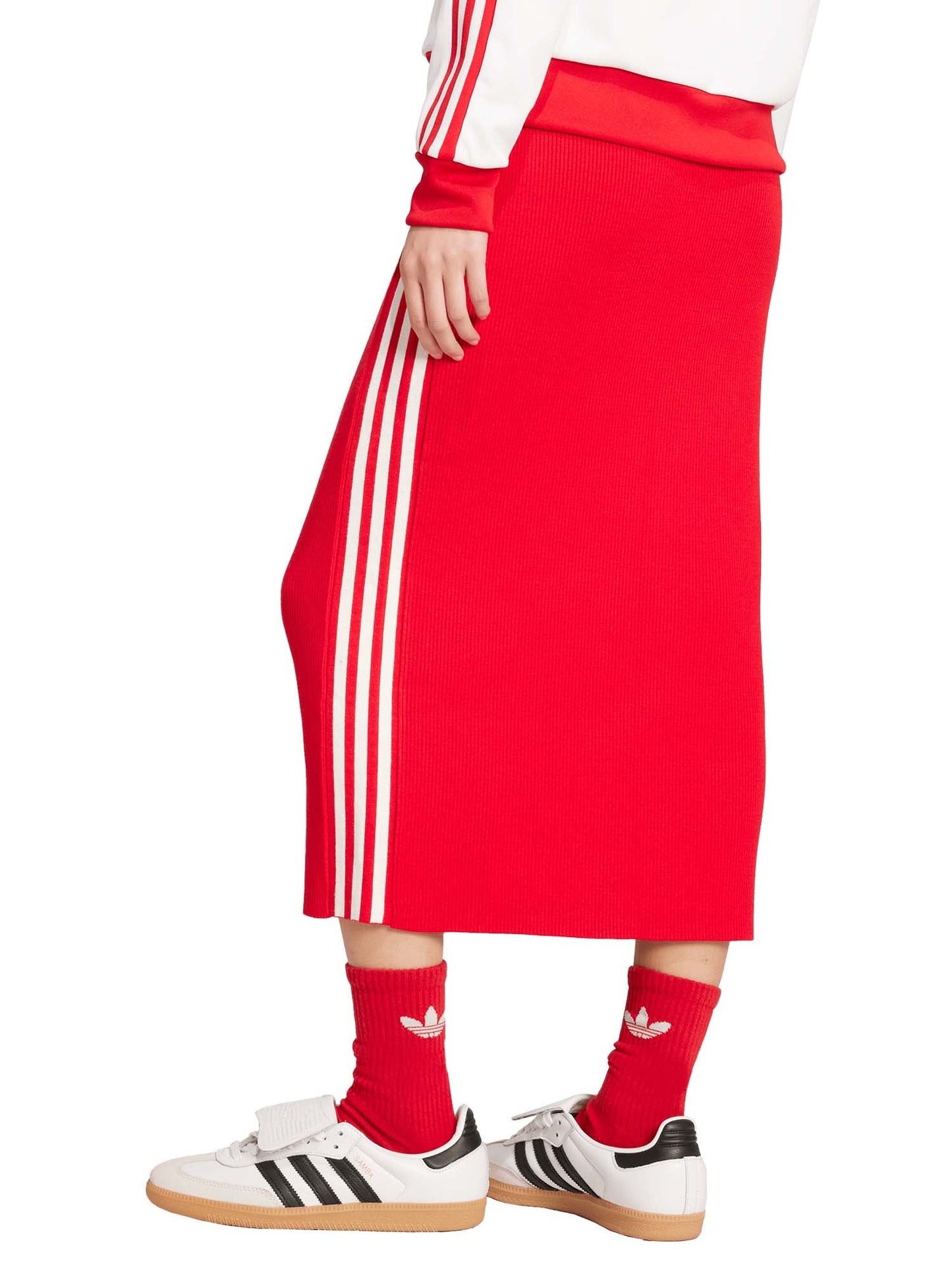 Adidas Gonna adicolor Knit 3-Stripes Rosso