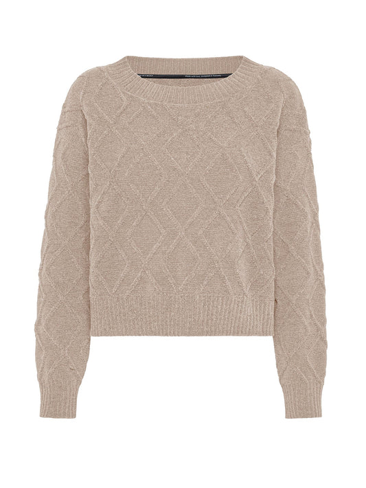 Rrd Velvet Fish Round Woman Knit Beige