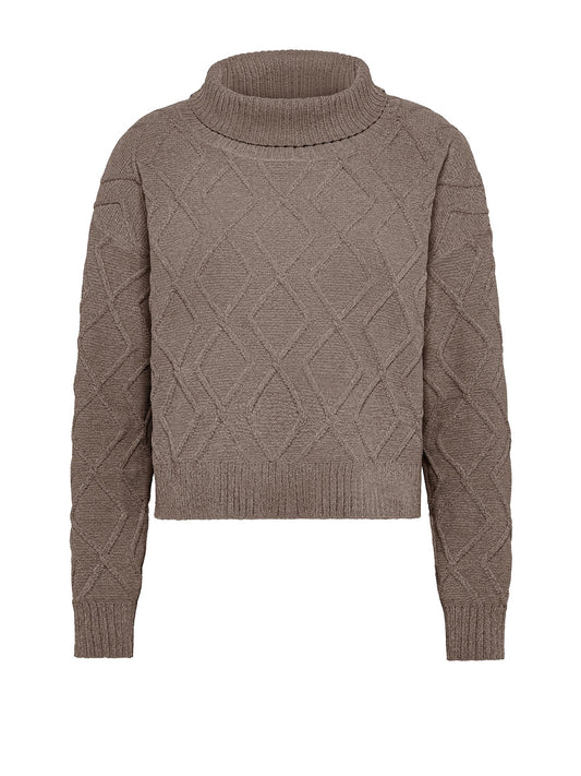 Rrd Velvet Fish Volcano Woman Knit Marrone