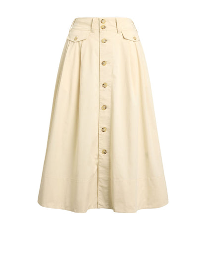 Ralph Lauren Gilchrist Mid a Line Gonna Beige