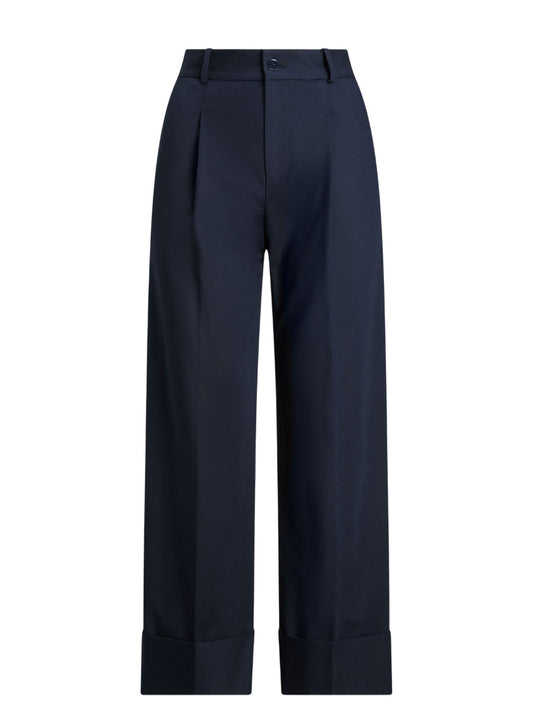 Ralph Lauren Zeeya Ankle Flat Front Pantaloni Blu
