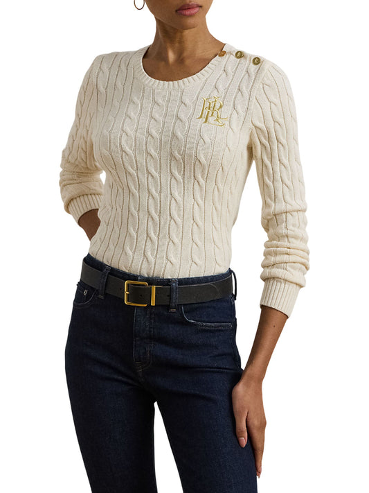 Lauren Ralph Lauren Montiva Long Sleeve Pullover Bianco