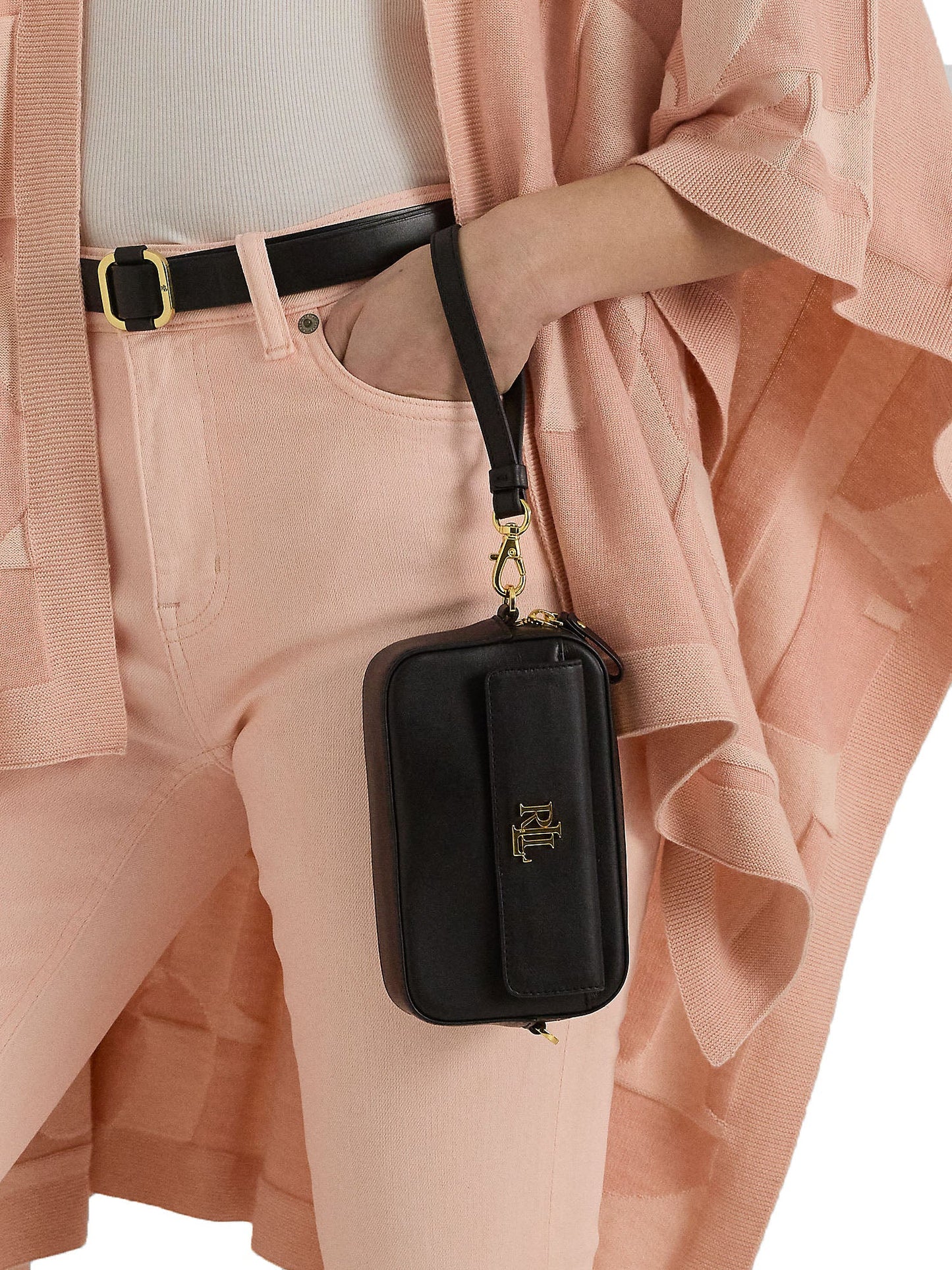 Lauren Ralph Lauren Marcy Wrstlt Pouch Small Nero