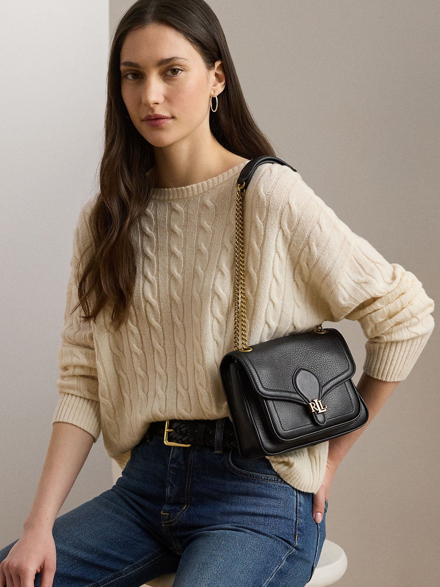 Lauren Ralph Lauren Bradley Sm Shoulder Bag Nero