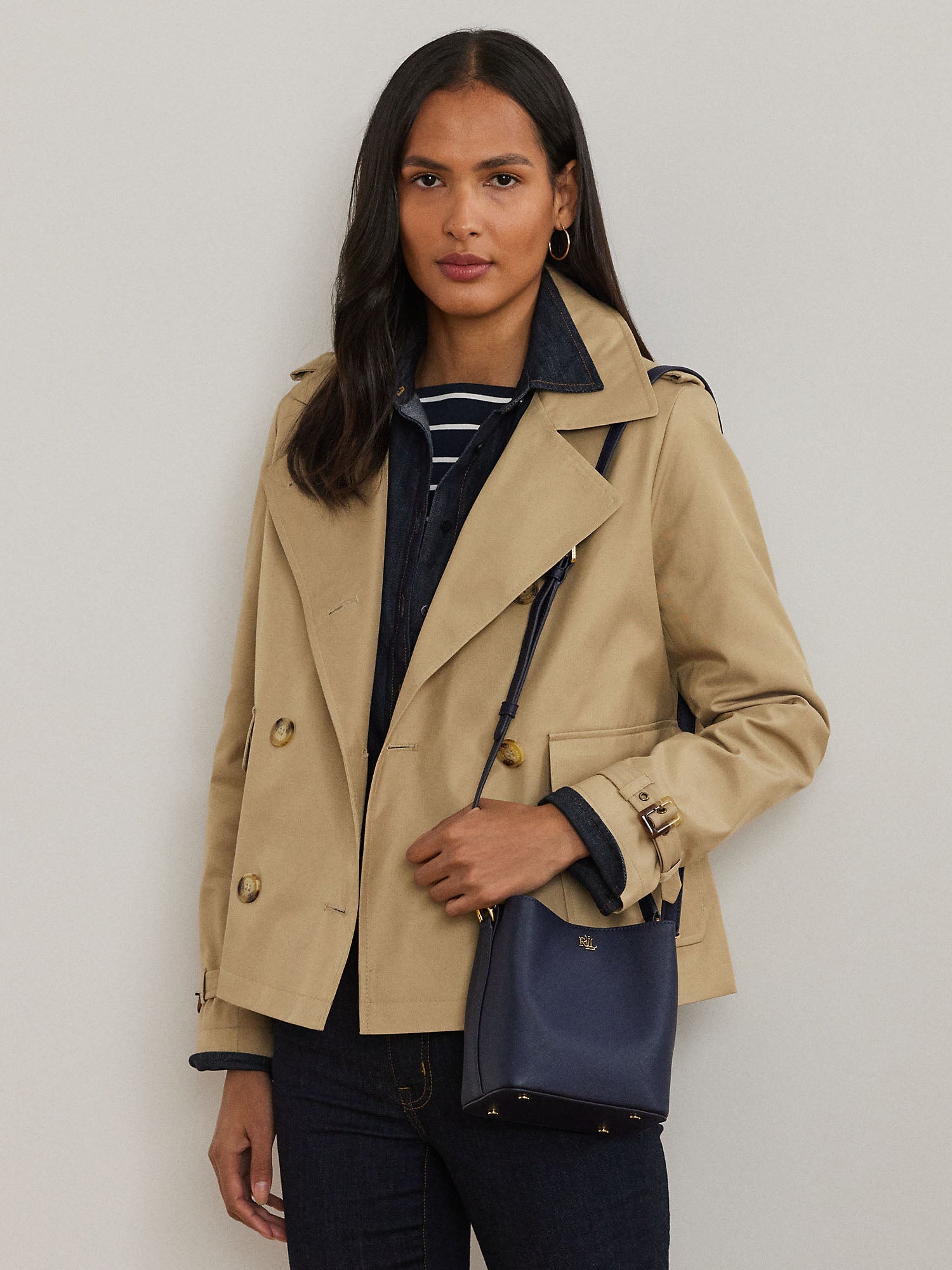 Lauren Ralph Lauren Reese Sm Bkt Bucket Bag Small Blu